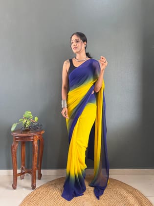 Dual Tone Georgette Ready to Wear Saree