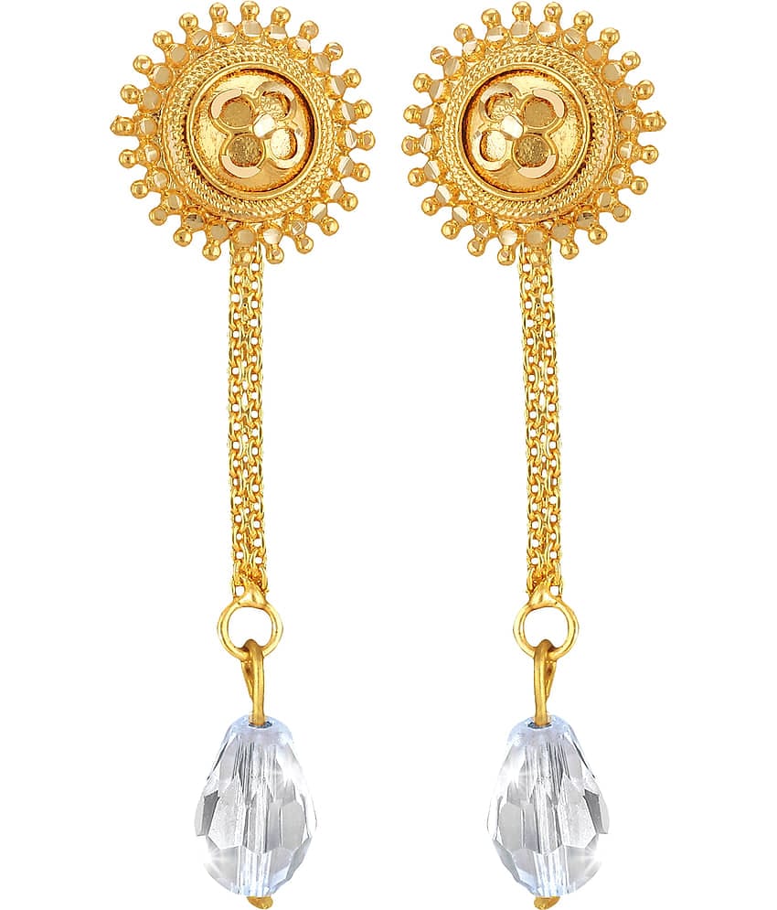 VIVASTRI Golden Drop Earrings ( Pack of 1 )
