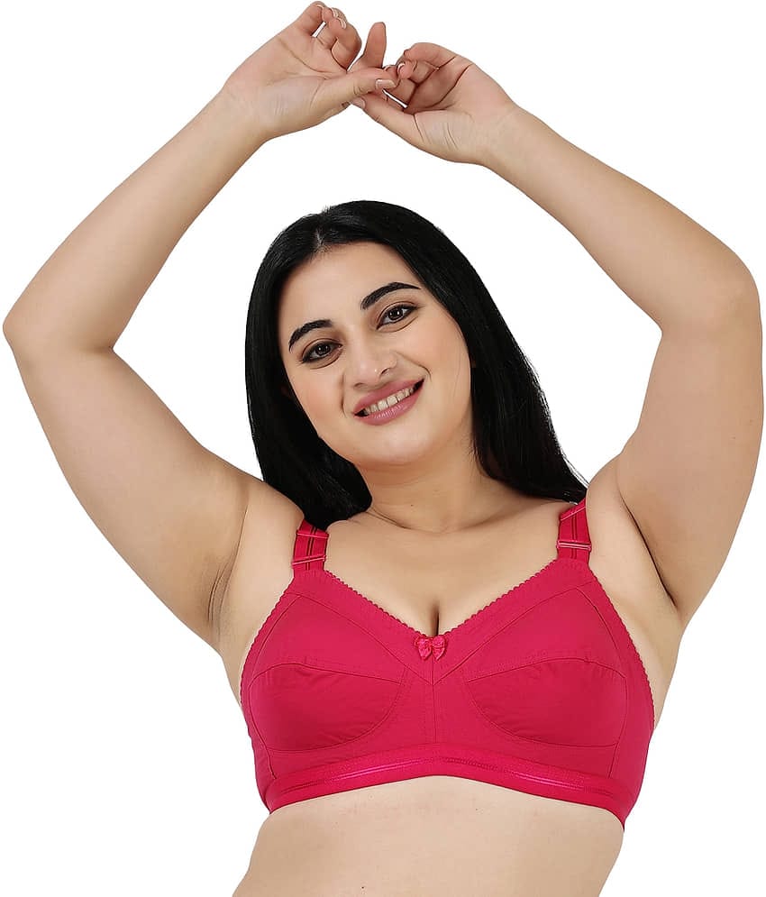 Ladyland Pack of 1 Cotton Non Padded Everyday Bra For Women ( Magenta )