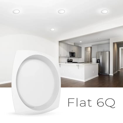 CORVI LED Flat 6Q Square 15W False Ceiling Panel Light | Slim, Compact, Driverless & Dimmable | Backlit for Maximum Output | Warm White 3000K (Pack of 5)