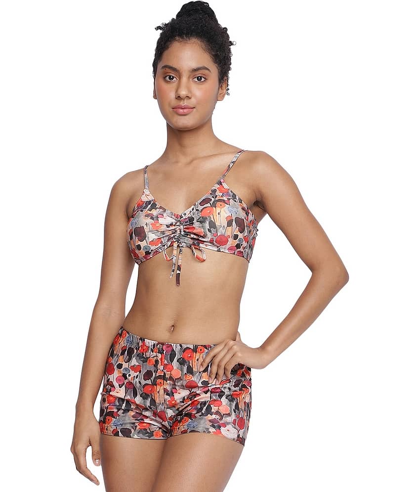 La Intimo Polyester Multi Color Tankinis - Single