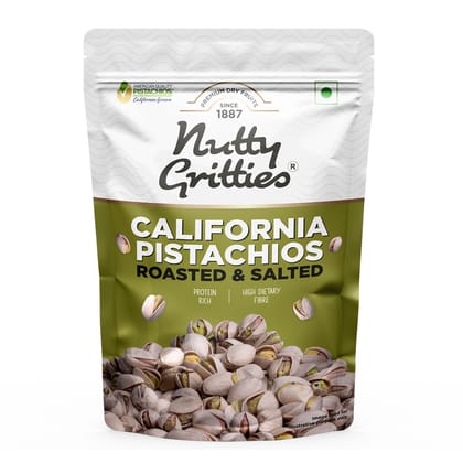 Nutty Gritties California Pistachios Roasted & Salted, 200 gm