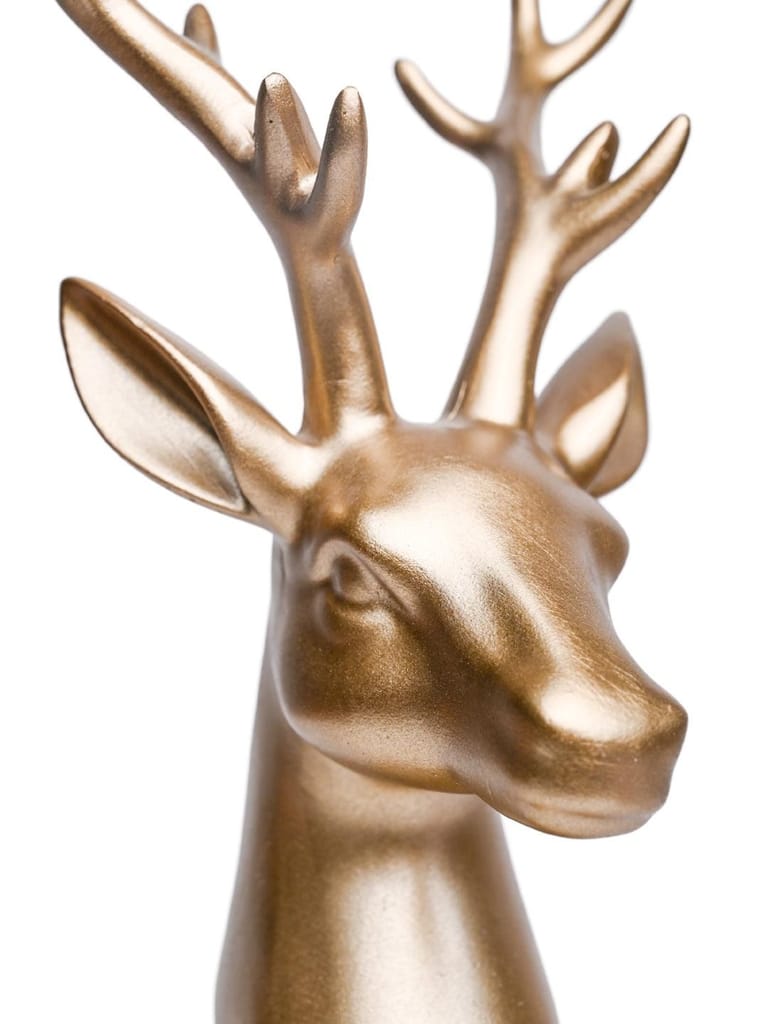 Decorative Deer Statue - 15CM | Deer Sculpture Decor Object White 15CM
