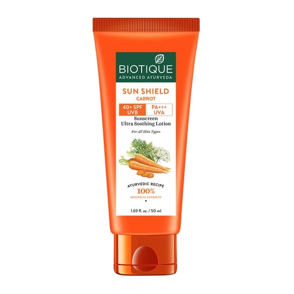 Biotique Sun Shield Carrot 40+SPF Sunscreen Lotion 50ml