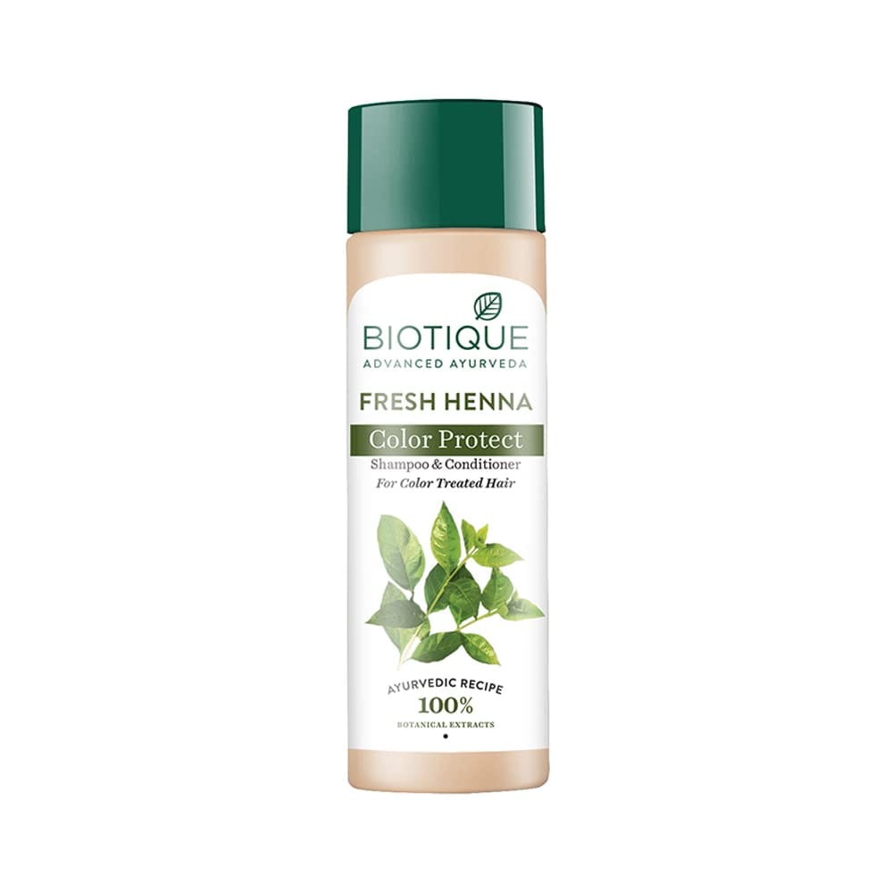Biotique Fresh Henna Color Protect Shampoo & Conditioner For Color Treated Hair, 120 Ml