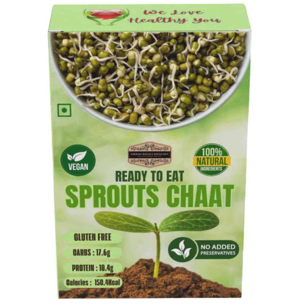 INDIAN KHANA KHAZANA Sprout Chaat 200gm | Indian Tasty Flavour Ready to Eat Food Sprout Chaat| No Added Preservative and Colours,Pack of 2 (Sprouts Chaat)