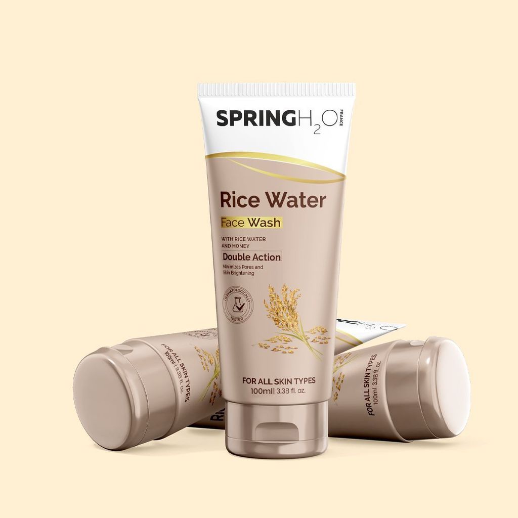 Rice Water Face Wash With Rice Water and Honey - Minimizes Pores and Skin Brightening - For All Skin Types