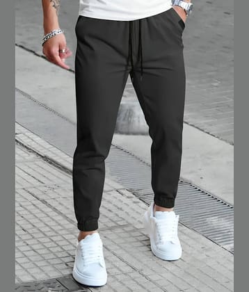 PLUS PARADISE Black Lycra Men's Joggers ( Pack of 1 )