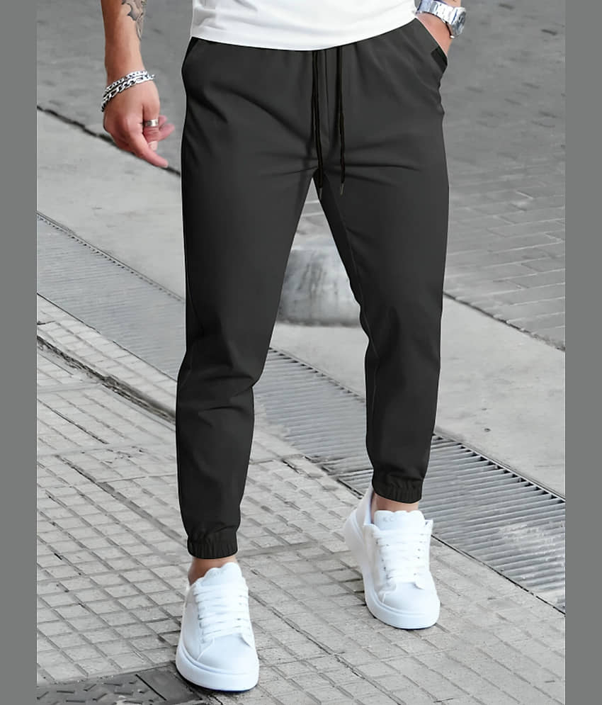 PLUS PARADISE Black Lycra Men's Joggers ( Pack of 1 )