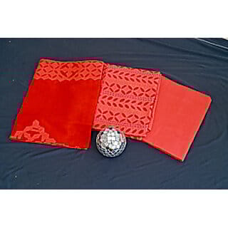 Applique Cotton Dress Material Suit Set