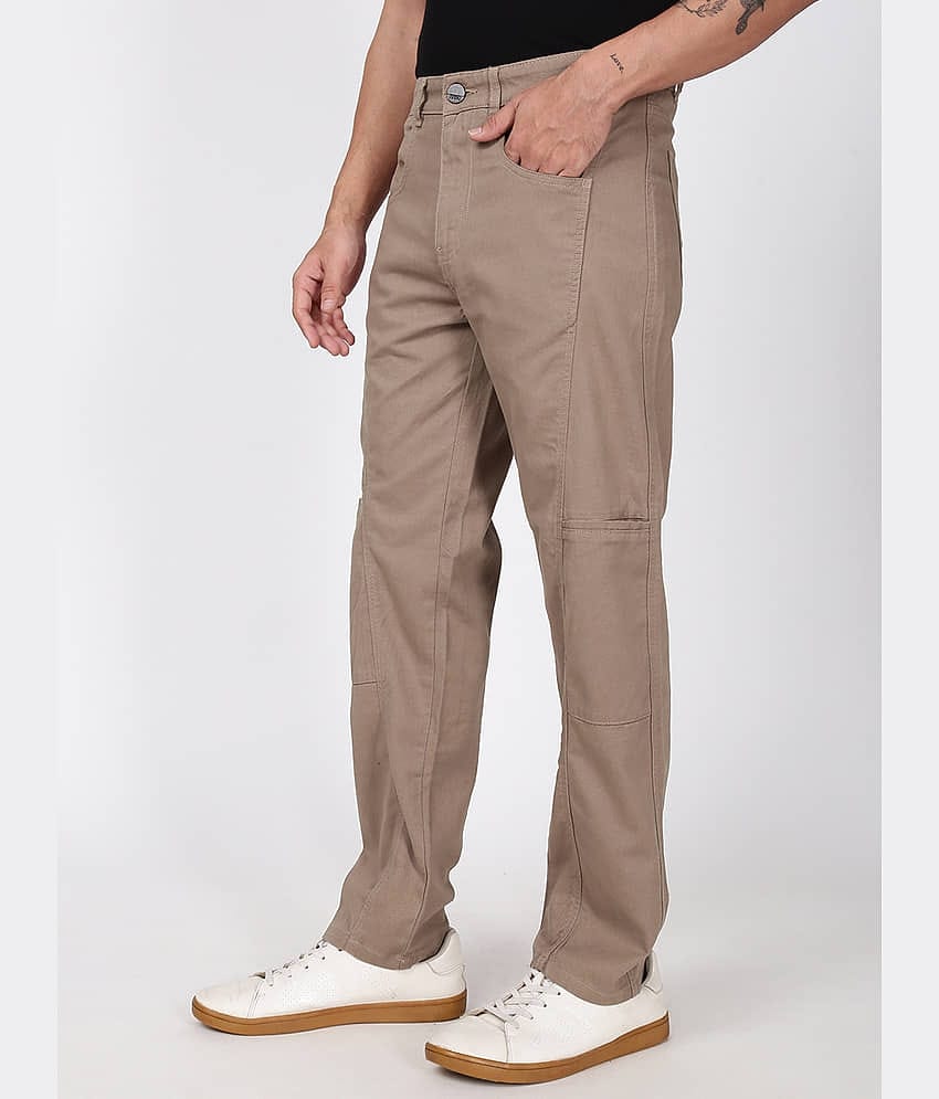 IVOC Relax Flat Men's Trouser - Brown ( Pack of 1 )