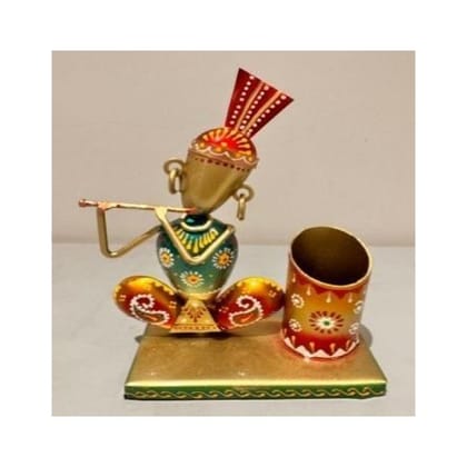 Colourful Musician Playing Instruments Metal Pen Stand