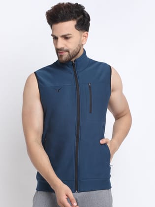 Invincible Men's Sleeveless Jacket-Teal / M