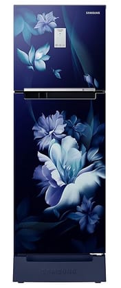 Samsung 236L 2 Star Inverter Frost-Free Convertible 3 In 1 Curd Maestro Double Door Refrigerator Appliance (RT28C3C32UZ/HL,Midnight Blossom Blue), Base Stand Drawer 2023 Model)