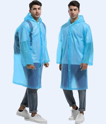Paryag Blue PVC Men's Raincoat ( Pack of 1 )