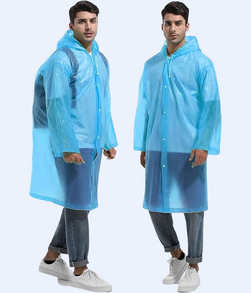 Paryag Blue PVC Men's Raincoat ( Pack of 1 )