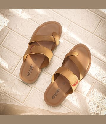 Aerowalk Brown Men's Leather Slipper