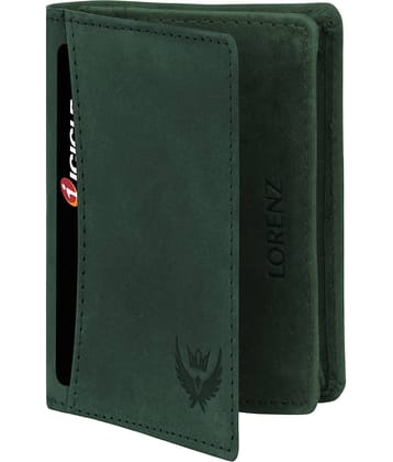 Lorenz Green 100% Leather Men's RFID Wallet ( Pack of 1 )