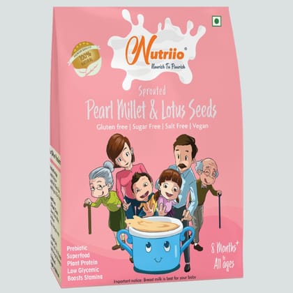 Sprouted Pearl Millet & Lotus Seeds Mix Sprouted Pearl Millet & Lotus Seeds Mix