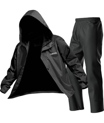 CAMISON Black Polyester Men's Rain Suit Set ( Pack of 1 )