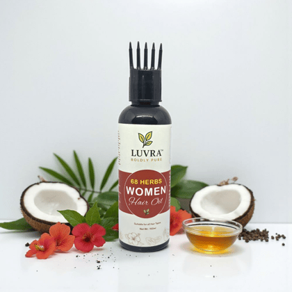 LUVRA Strengthening Womens Hair Oil  100% Natural & Chemical-Free Growth & Shine Oil (100ml)