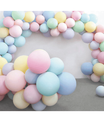 Jolly Party  Pastel Multi color   Balloons Latex Party Balloons (Pack Of 100pc)