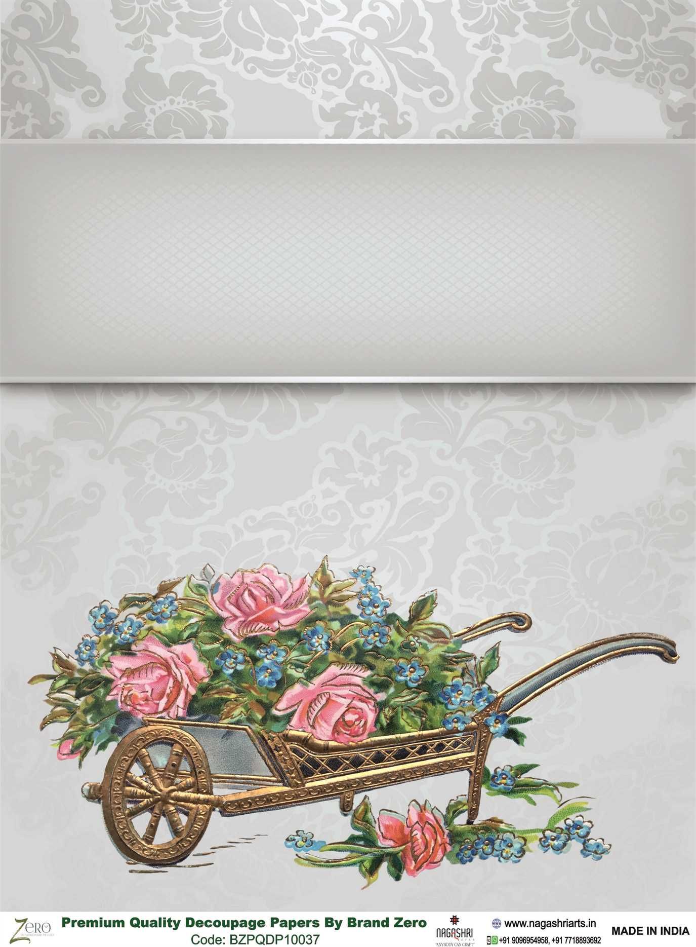 Brand Zero Premium Quality Decoupage Paper Pack of Two - Design Code: BZPQDP10037