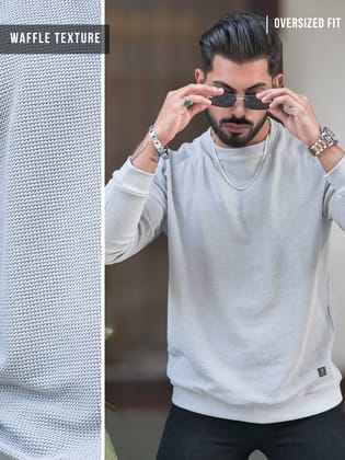 Hex Weave Light Grey Sweatshirt-S
