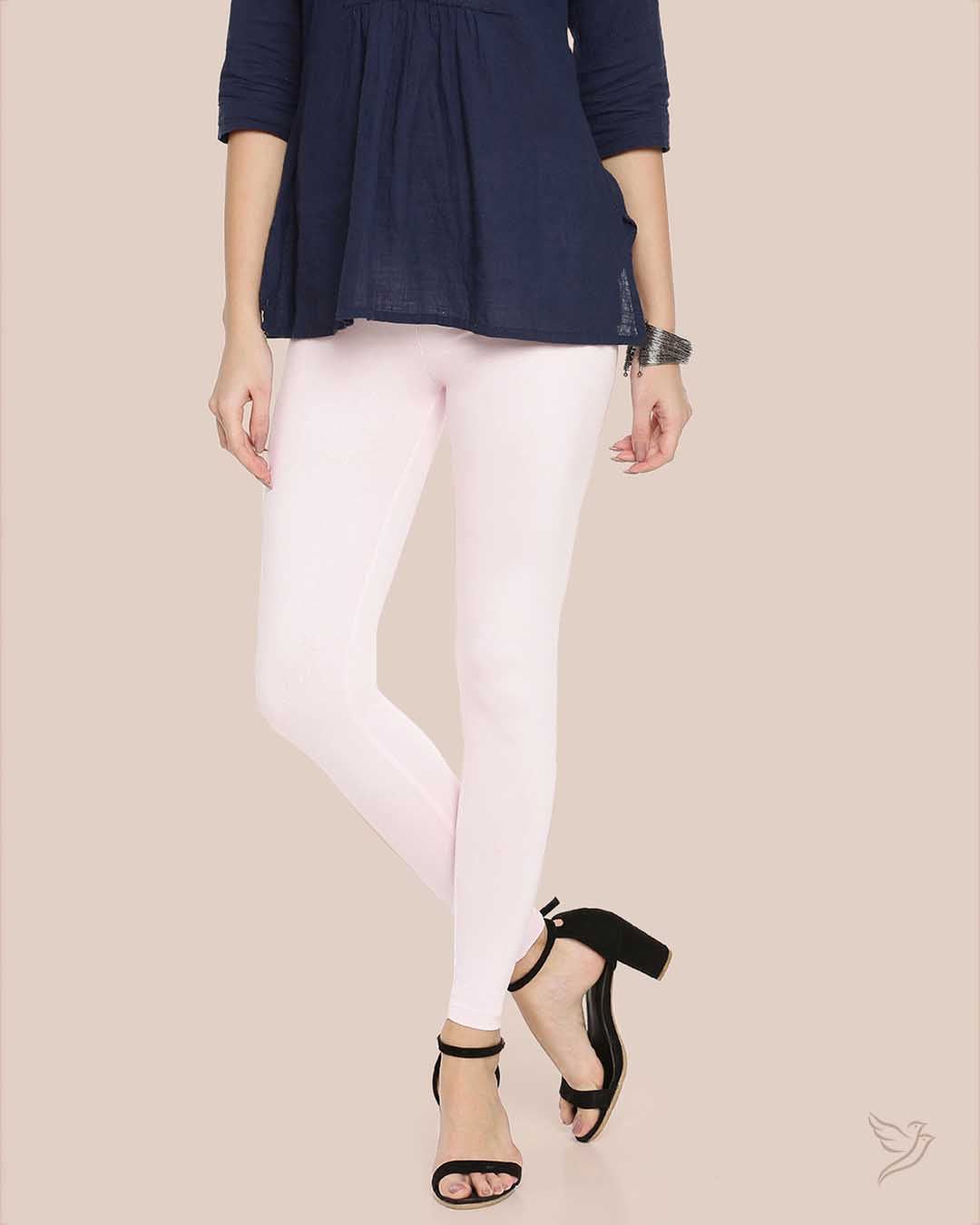 Cotton Ankle Legging - Mid Pink-S / Mid Pink