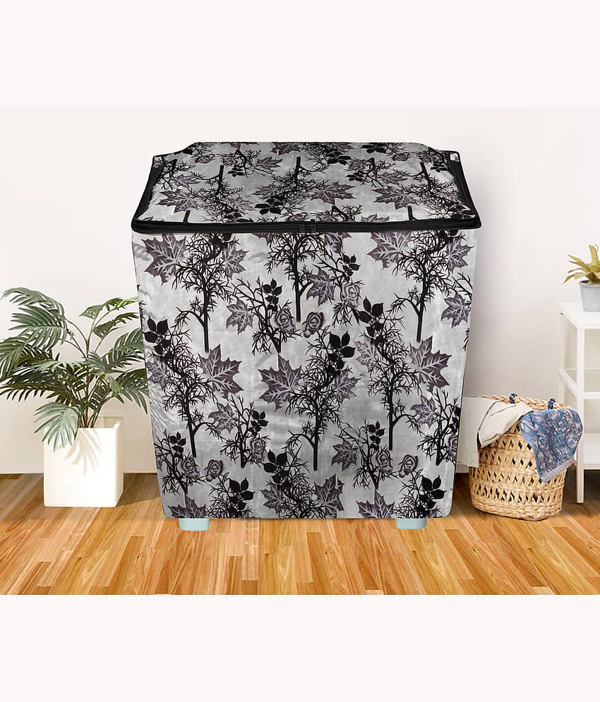 E-Retailer Single Polyester Green Washing Machine Cover for Universal 7 kg Semi-Automatic