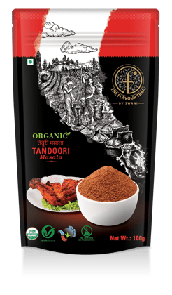 The Flavour Trail - Organic Veg Tandoori Masala/ Grill & Rub Seasoning/ Spicy Tandoori Marinade | Organically Farmed | Hygienically Processed | Pesticide-Free