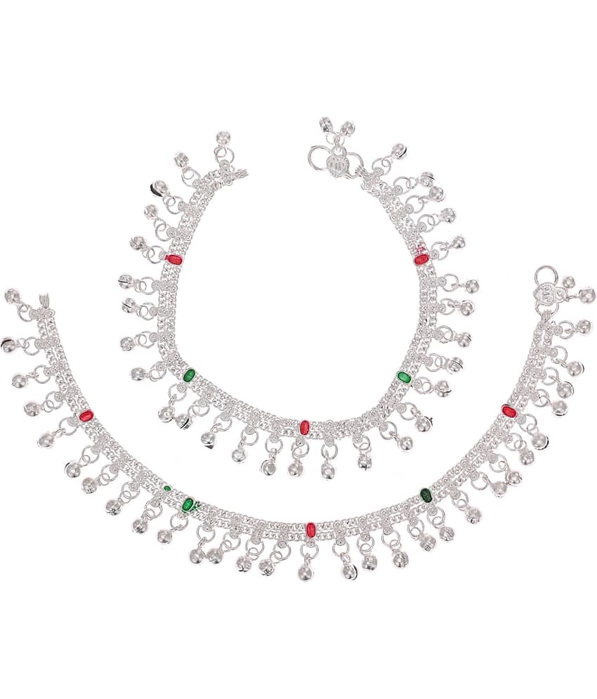 AanyaCentric - Silver Anklets ( Pack of 1 )