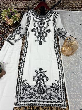 Designer Party Wear Top Bottom With Dupatta With Heavy Embroidery Work