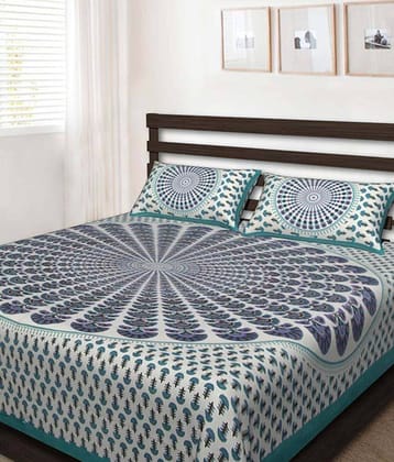 Uniqchoice Cotton Double Bedsheet ( Multi )