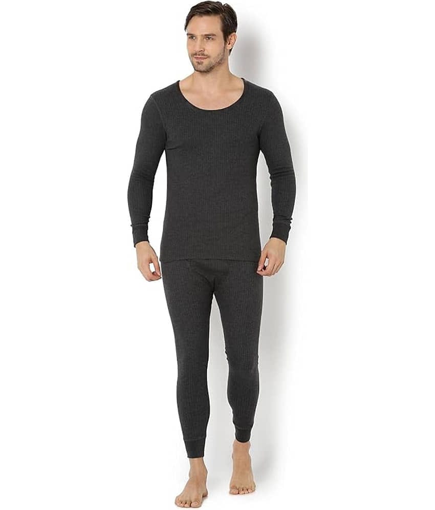 CAT BUNNY Pack of 1 Woollen Thermal Sets For Men's ( Grey )