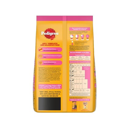 Pedigree Chicken &amp; Milk Puppy Dry Dog Food 2.8kg