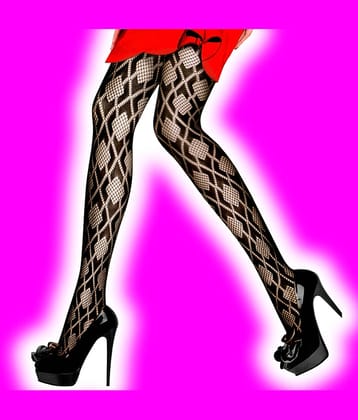 JMALL Pack of 1 Women's Nylon Full length Stockings ( Black )