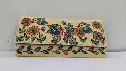 Kalakrishta Clutch - Khadi Cotton Yellow