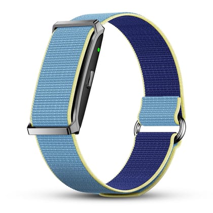 Pebble Qore Fitness Band with 45 Days Battery Life| 100+ Sports Modes| Advanced Health Tracking HR| SpO2| Stress| Sleep| OneKey Measurement| Smart Notifications - Blue Pebble Qore Fitness Band with 45 Days Battery Life| 100+ Sports Modes| Advanced Health