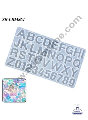 CAKE DECOR™ Upper Case Letters & Numbers Silicone Mould | jelly & Candy Mould | Resin Mould