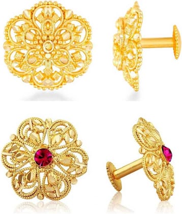 Vighnaharta Traditional South Culture Alloy Gold Plated Stud Earring Combo set
