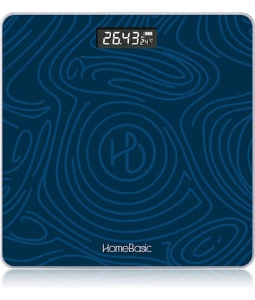 HOMEBASIC Blue Glass Digital Weighing Scale
