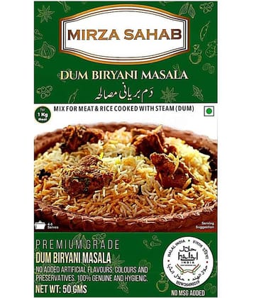 Mirza Sahab Dum Biryani Masala Instant Mix 50 gm Pack of 4