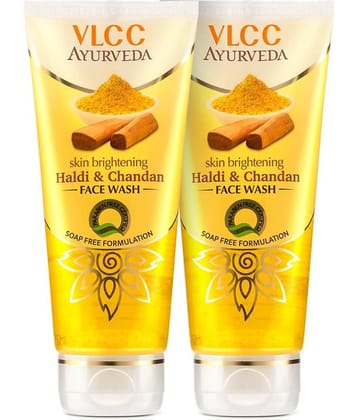 VLCC Ayurveda Skin Brightening Haldi & Chandan Face Wash, 100 ml Each ( Pack of 3 )