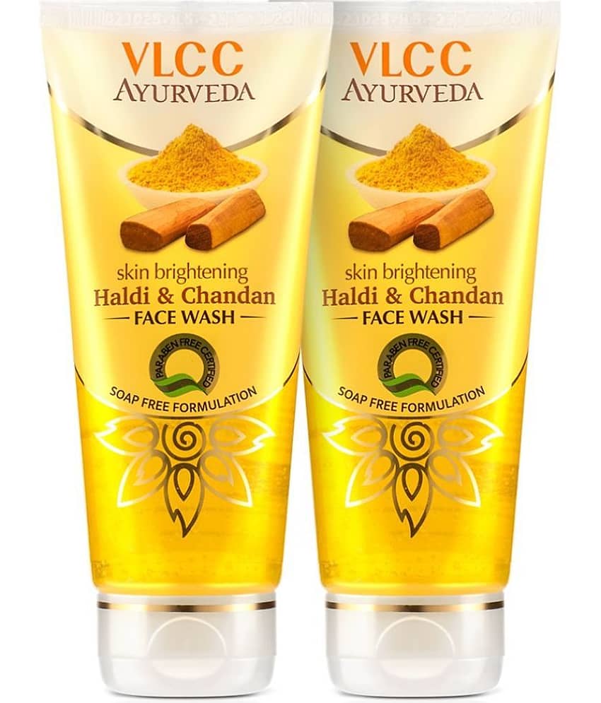 VLCC Ayurveda Skin Brightening Haldi & Chandan Face Wash, 100 ml Each ( Pack of 3 )