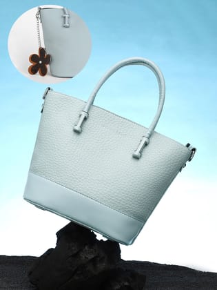 The Basket Hand Bag - Icy Blue-Handbag