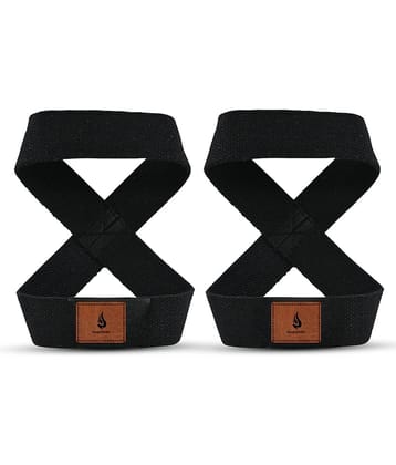 Shopeleven Black Cotton Wrist Wrap ( Pack of 2 )