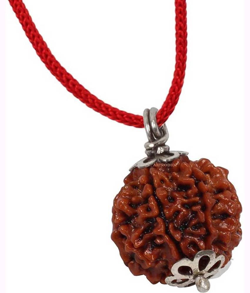 Astrodidi 4 Mukhi Rudraksha Silver Pendant With Lab Certificate