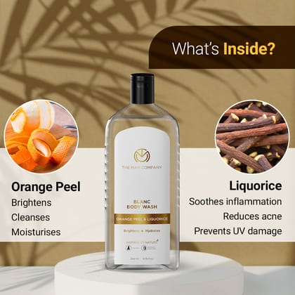 Blanc Body Wash | Orange Peel & Liquorice (200ml) Blanc Body Wash | Orange Peel & Liquorice (200ml) - 200ml Body Wash at