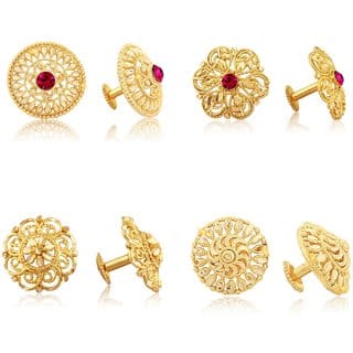 Vighnaharta Sizzling Fancy Alloy Gold Plated Stud Earring Combo set For Women and Girls Vighnaharta Sizzling Fancy Alloy Gold Plated Stud Earring Combo set For Women and Girls